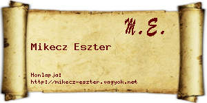 Mikecz Eszter névjegykártya