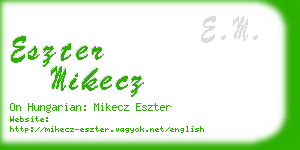 eszter mikecz business card